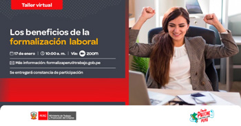  Charla online gratis "Los beneficios de la formación laboral" del MTPE