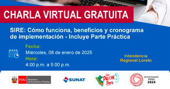  Charla online SIRE "Cómo funciona, beneficios y cronograma de implementación - Incluye Parte Práctica" 