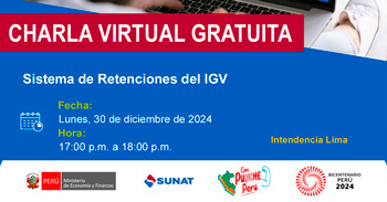  Charla online "Sistema de Retenciones del IGV" de la SUNAT