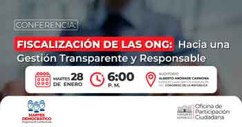  Conferencia online "Fiscalización de las ONG: Hacia una gestión transparente y responsable" 