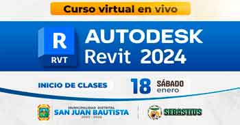  Curso online gratis "Autodesk Revit 2024" de la Municipalidad de San Juan Bautista