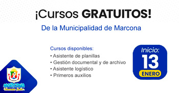  Cursos online gratis de la Municipalidad Distrital de Marcona