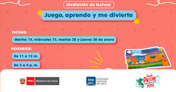  Evento presencial gratuito: Mediación de lectura: Juego, aprendo y me divierto de la BNP