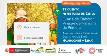 Evento online "El Arte de Elaborar Vinagre de Manzana de Primera" de Agro Rural