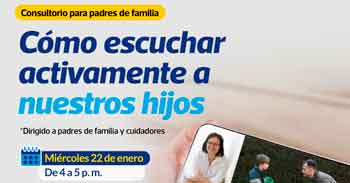  Evento online "Cómo escuchar activamente a nuestros hijos" de la Municipalidad de Lima