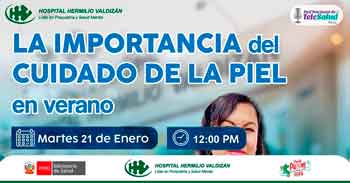  Evento online "La Importancia del cuidado de la piel en el verano del Hospital Hermilio Valdizán