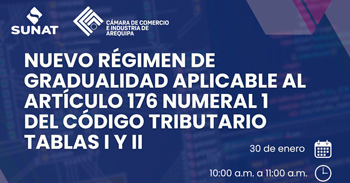 Evento online "Nuevo régimen de gradualidad aplicable al artículo 176 numeral 1 del código Tributario I y II"