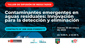  Taller online " Contaminantes emergentes en aguas residuales: Innovación para la detección y eliminación " 