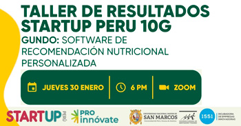  Taller online "Gundo: Software de recomendación nutricional personalizada" de ProInnóvate