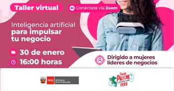  Taller  online "Inteligencia artificial para impulsar tu negocio" del PRODUCE