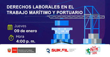  Webinar online gratis "Derechos laborales en el trabajo marítimo y portuario"  de la SUNAFIL