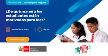 Webinar online "¿De qué manera los estudiantes están motivados para leer?" del MINEDU