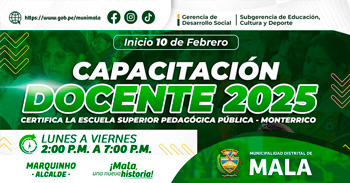  Capacitación docente 2025 certificada por la Escuela Superior Pedagógica Pública Monterrico