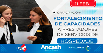  Capacitación presencial "Fortalecimiento de capacidades para prestadores de servicios de hospedaje"