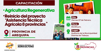  Capacitación sobre Agricultura Regenerativa y al reinicio del proyecto "Asistencia Técnica Agrícola 8 Provincias