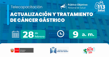  Capacitación online  "Actualización y tratamiento de cáncer gástrico" del MINSA