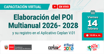  Capacitación online "Elaboración del POI Multianual 2026- 2028” de Ceplan Perú