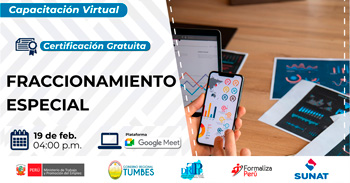  Capacitación online gratis "Fraccionamiento especial" de la DRTPE -Tumbes