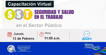  Capacitación online gratis "Seguridad y salud en el trabajo en el sector público" de la DRTPE Piura