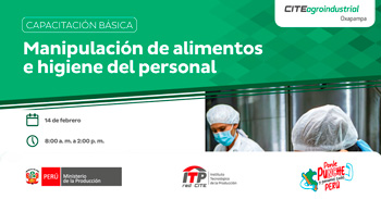   Capacitación online "Manipulación de alimentos e higiene del personal" CITEagroindustrial Oxapampa