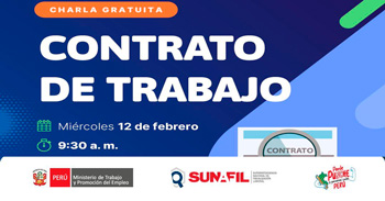  Charla presencial  "Contrato de trabajo" de la Sunafil