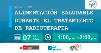  Capacitación online gratis "Alimentación Saludable durante el tratamiento de Radioterapia" del INEN