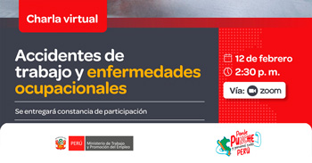  Charla online gratis "Accidentes de trabajo y enfermedades ocupaciones" del MTPE