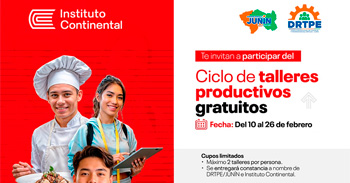  Ciclo de Talleres Productivos Gratuitos de la DRTPE Junín y el Instituto Continental