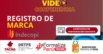  Conferencia online gratis "Registra tu Marca" de la DRTPE de Tacna