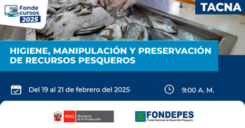  Curso Presencial gratis "Higiene, Manipulación y Preservación de Recursos Pesqueros" de FONDEPES