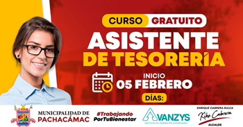  Curso online gratis " Asistente de Tesorería " de la Municipalidad Distrital de Pachacámac