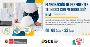  Curso online gratis con certificado "Elaboración de expedientes técnicos con metodología BIM" del OSCE