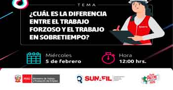  Evento online gratis "Prevención de riesgos laborales por exposición a la radiación solar"  de la SUNAFIL