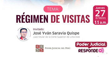  Evento online gratis "Régimen de visitas" del Poder Judicial del Perú