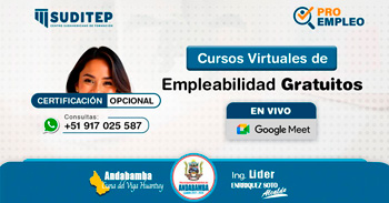  La Municipalidad Distrital de Andabamba ofrece cursos virtuales gratuitos de Empleabilidad