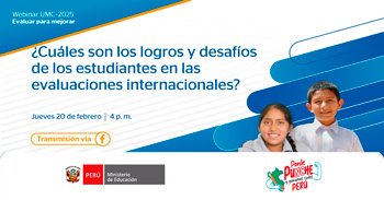  Webinar online ¿Cuáles son los logros y desafíos de los estudiantes en las evaluaciones internacionales?