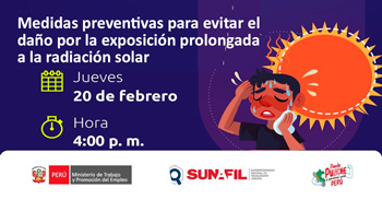  Webinar online gratis Medidas preventivas para evitar el daño por la exposición prolongada a la radiación solar 