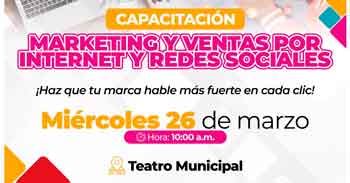  Capacitación presencial "Marketing y ventas por internet y redes sociales" 