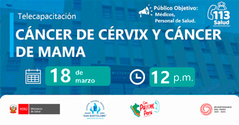  Capacitación online  "Cáncer de cérvix y cáncer de mama" del MINSA