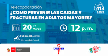  Capacitación online  "¿Como prevenir las caídas y fracturas en adultos mayores?" del MINSA