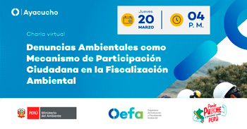  Charla online "Denuncias Ambientales como Mecanismo de Participación Ciudadana en la Fiscalización Ambiental" 