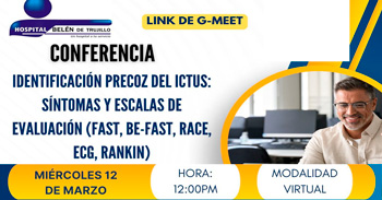  Conferencia online Identificación precoz del ictus: síntomas y escalas de evaluación (fast, be-fast, race, ecg, rankin)