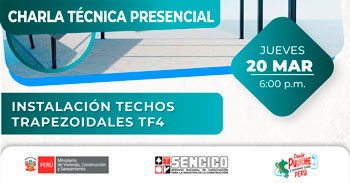  Curso presencial gratis sobre "Instalación de techos trapezoidales TF4" del Sencico 