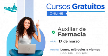  Curso online gratis "Auxiliar de Farmacia" de la Municipalidad de Magdalena del Mar