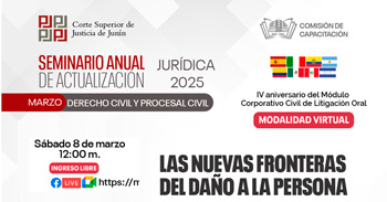  Seminario online  "Las nuevas fronteras del daño a la persona" de la Corte Superior de Justicia de Junín