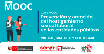 Curso online gratis certificado MOOC Prevención y atención del hostigamiento sexual laboral en las entidades públicas