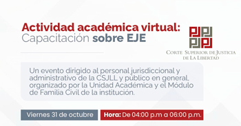 Capacitación online "EJE: Expediente Judicial Electrónico" de la Corte Superior de Justicia de Junín