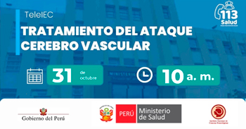 Capacitación online  "Tratamiento del ataque cerebrovascular" del  MINSA
