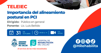 Capacitación online "Importancia del alineamiento postural en PCI" del Hospital de Rehabilitación del Callao