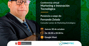 Conferencia online "Marketing e Innovación Tecnológica"  del Concytec